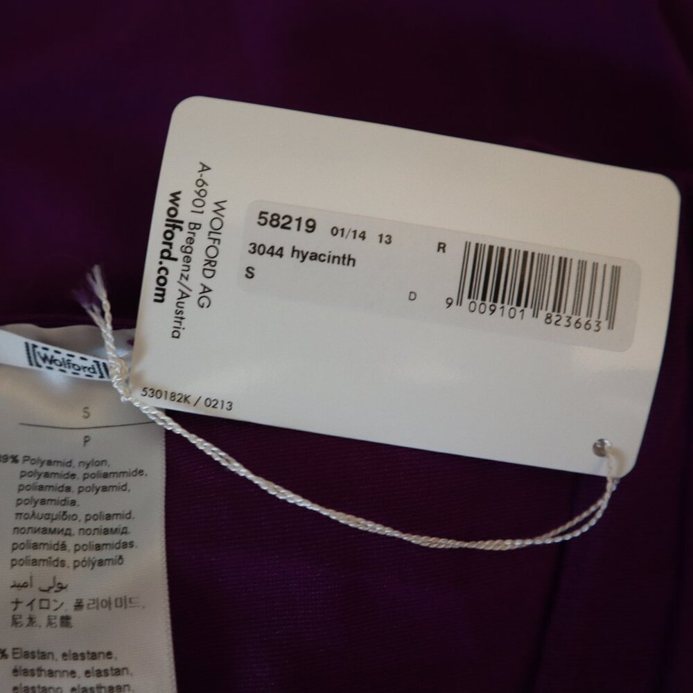 Wolford Stretch Top in Hyacinth Purple with Mesh Details New Tags Size Small - Picture 9 of 9
